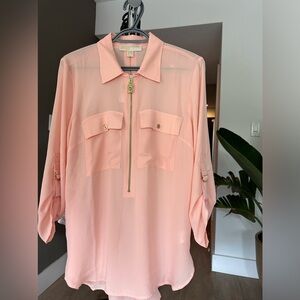 NWT Michael Kors Coral Blouse Size M